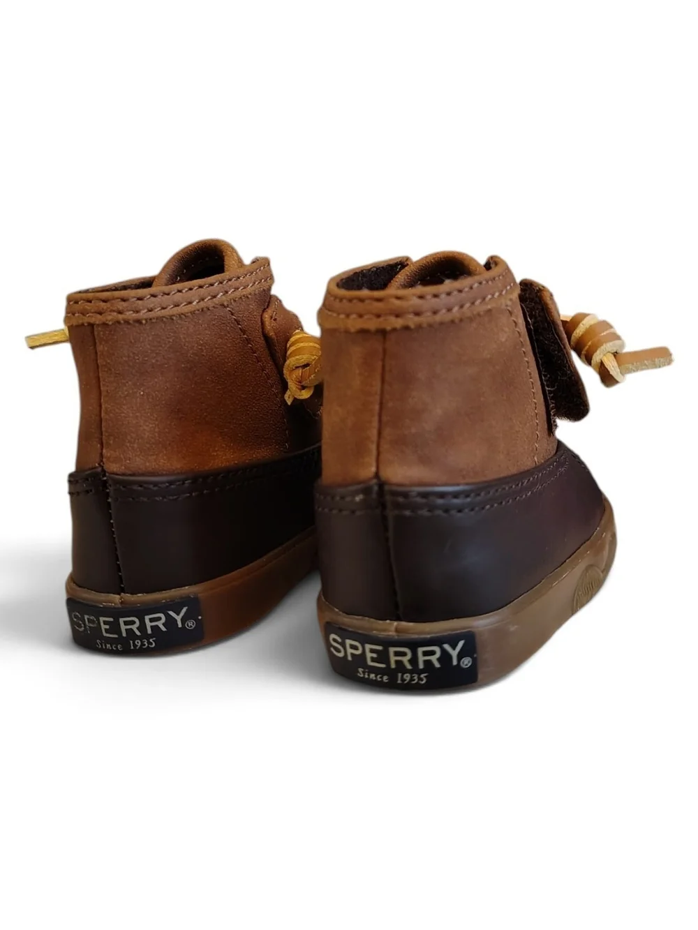Sperry Top-Sider Baby Icestorm Duck Crib Booties Brown Tan Size 1M